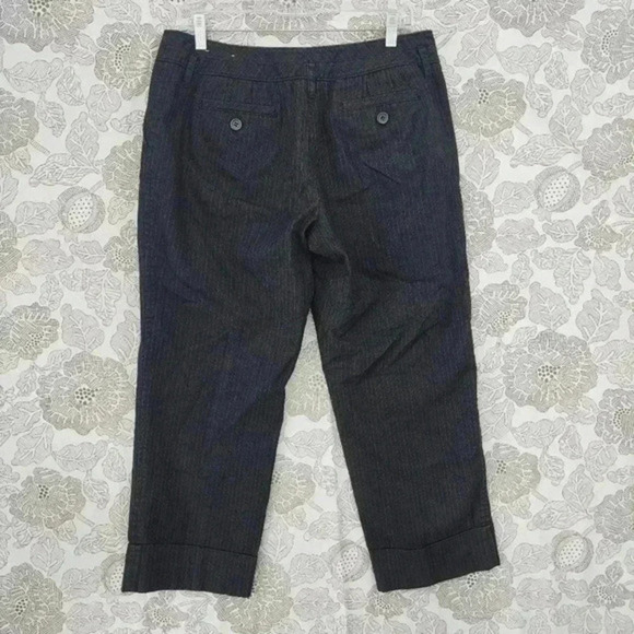 Loft Marisa Crop Striped‎ Chino Dress Pants 10 - Picture 1 of 7